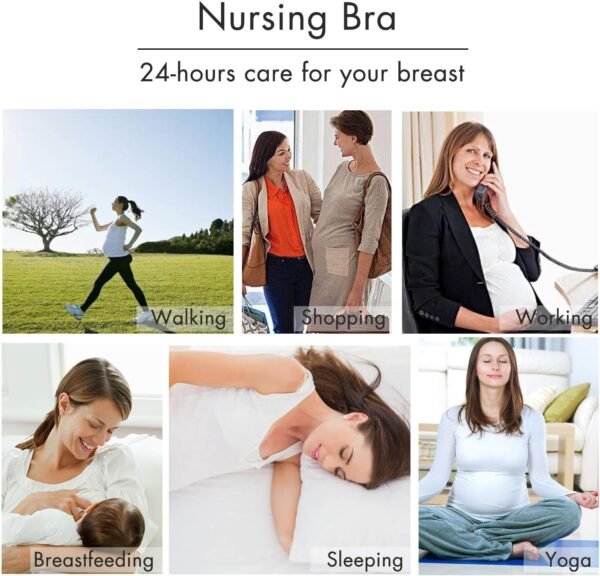 Reggiseno da allattamento Angelhood Reggiseno senza ferretto per maternità da donna con estensori e clip