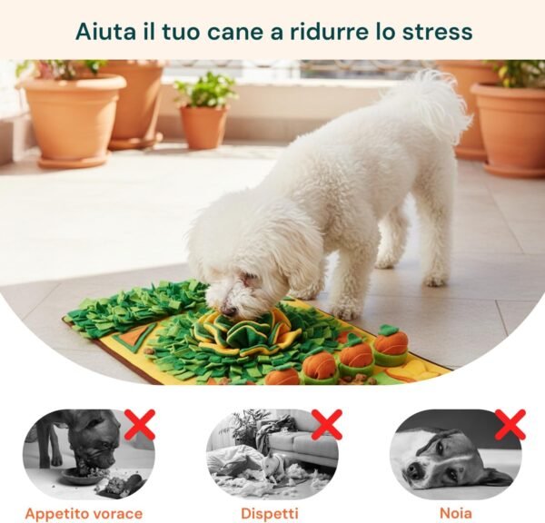 Avilia - Tappetino Olfattivo Interattivo per Cani 79 x 48,5 cm Giochi Interattivi per Cani da Interno, Lavabile Antiscivolo per Stimolare l'Olfatto e Ridurre Noia e Stress