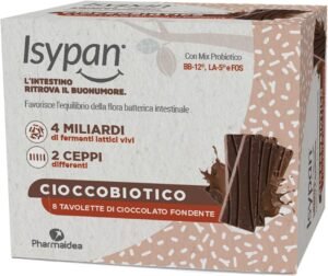 ISYPAN® Cioccolato Fondente - Cioccolato Fondente Funzionale con Probiotici, Senza Conservanti - 100g
