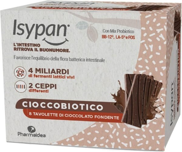 ISYPAN® Cioccolato Fondente - Cioccolato Fondente Funzionale con Probiotici, Senza Conservanti - 100g