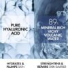 Vichy Minéral 89 Booster quotidiano, fortificante e rimpolpante, per tutti i tipi di pelle, pelle tonica e idratata, arricchito con acido ialuronico e acqua vulcanica, 75 ml