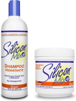 71s1hZ5oV7L._AC_SL1500_.jpg Set trattamento e shampoo Silicon Mix 16oz/450g - Per capelli secchi e danneggiati, per parrucche o capelli veri, frontali in pizzo, protesi per capelli maschili ed extension di capelli veri