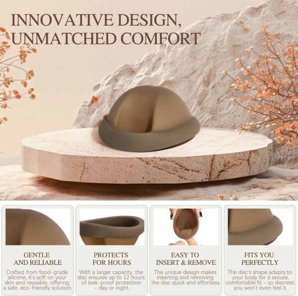 71t6PjugnDL._AC_SL1500_.jpg YTYOMUR Disco mestruale riutilizzabile, coppetta alternativa morbida e confortevole, a prova di perdite - Set di 2 (grande e piccola)