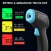 Termometro per febbre a infrarossi, Termometro digitale, Termometro per ambiente interno, Modalità corpo e Modalità superficie, con allarme febbre e ampia memoria, pronto per tutte le età - Nero
