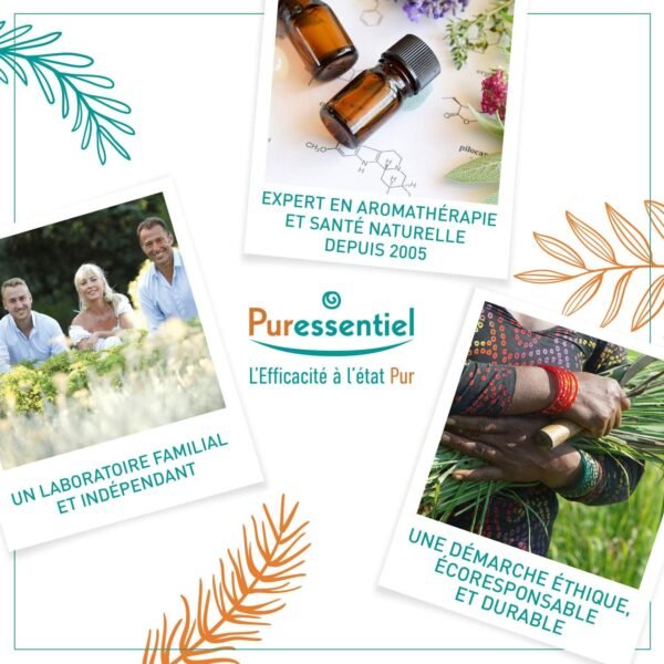 Puressentiel, olio essenziale di eucalipto radiata, 100% puro e naturale, OEBBD (olio essenziale definito botanicamente e biochimicamente) da agricoltura biologica, vegano e cruelty free, 10 ml