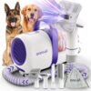 Oneisall Aspirapolvere per Cani con Spazzola, Aspirapolvere per Cani con Potente Potenza di Aspirazione con 12000 Pa, Aspira il 99,99% dei Peli di Animali Domestici (1,5 L) con 4 Accessori per la Cura