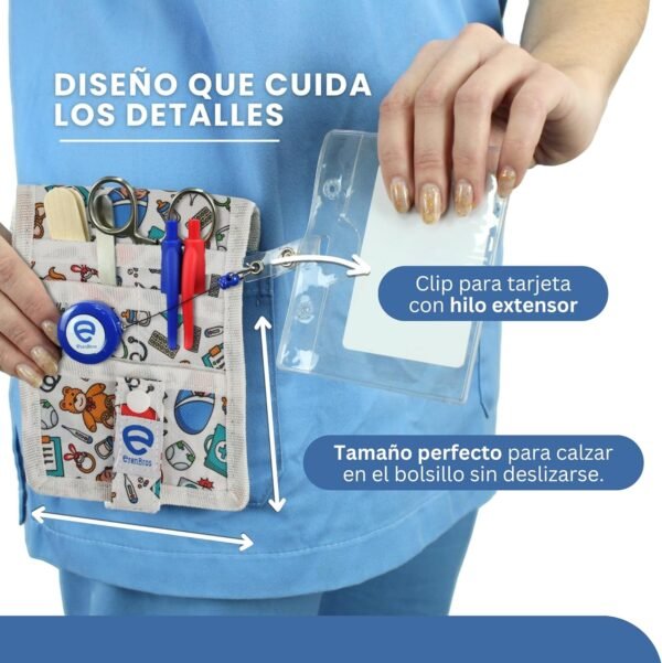 Accessori per organizer per infermiere ErenBros® con magneti – Tasca – Portapenne, veterinario, organizer per infermiere