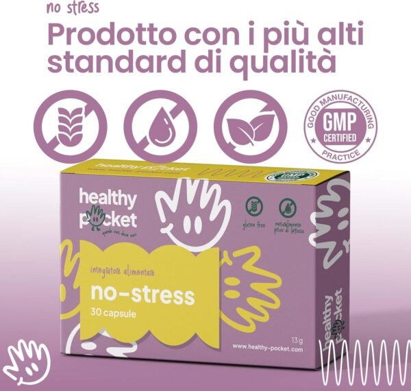 Supplemento Fatica | Ashwagandha – Sollievo naturale dallo stress | Rilassa la mente – Niente stress | Ansia e Stress – 30 Capsule Made in Italy – Senza Glutine POCKET SANO