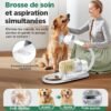 Gimars Aspirapeli per Cani 2.3L Kit 5 in 1 per Toelettatura Cani, Aspirapolvere per Animali Domestici con Spazzola, Forte Aspirazione 3 K/7 K/12 K Pa Tagliacapelli Elettrico Ultra Silenzioso per Gatti, Professionale