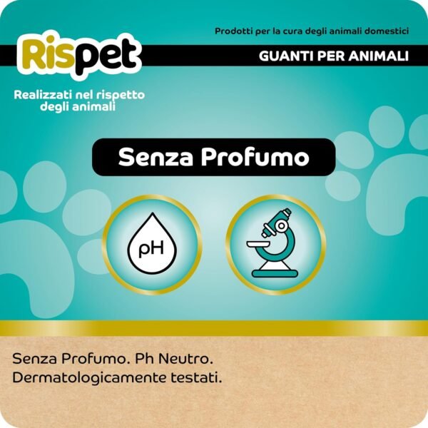 81HTeqt1dkL._AC_SL1500_.jpg Rispet Salviette Guanti Igienizzanti per Pulizia Cani Gatti e Animali Domestici, Rimuovi Pelo Pulisci e Deodora, Guanti Igienici Usa e Getta, 8 Guanti