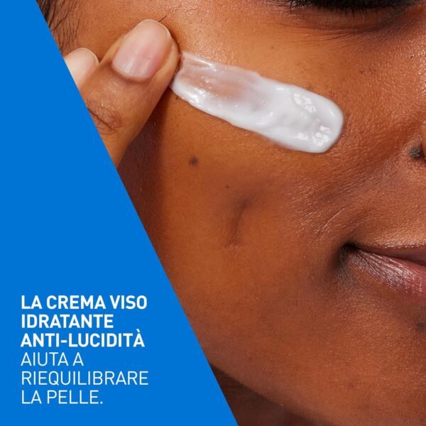 CeraVe Crema Gel Idratante Antilucente per Pelli Miste Grasse a Tendenza Acneica, Effetto Opaco, Pelle Idratata, Tecnologia Seboassorbente, con Acido Ialuronico, Ceramidi e Niacinamide, 53 ml