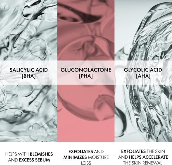 Vichy Normaderm siero detergente, peeling quotidiano per pelle con imperfezioni, macchie e cicatrici post-acne ridotte, struttura della pelle migliorata, acido glicolico e acido salicilico, 125 ml