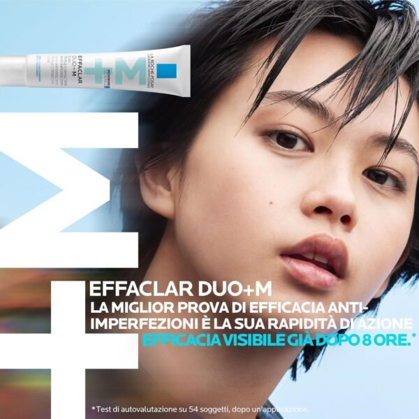 La Roche Posay Effaclar Duo + M, trattamento anti-imperfezioni tripla correzione per pelle grassa a tendenza acneica, effetto anti-ricomparsa, con filobioma, Procerad e niacinamide, 40 ml