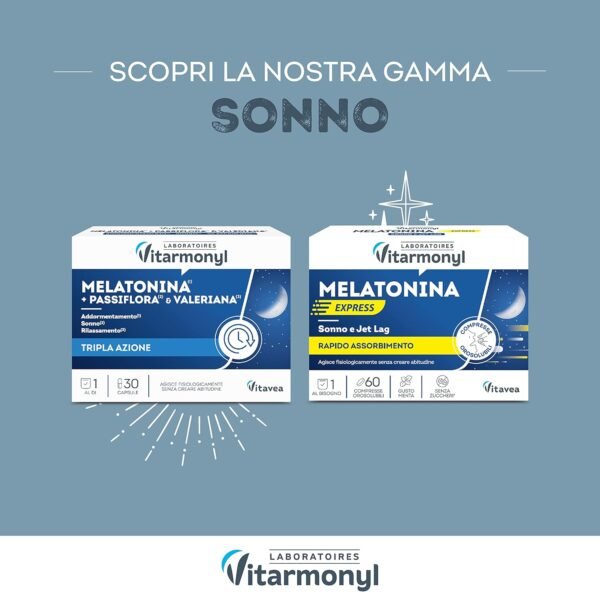 81SIpvu0sRL._AC_SL1500_.jpg Melatonin Express - Integratore Alimentare per Sonno e Jet Lag - Melatonina per Dormire - Gusto Menta - Senza Zucchero - Confezione da 60 Compresse Solubili in Oro Vitarmonyl