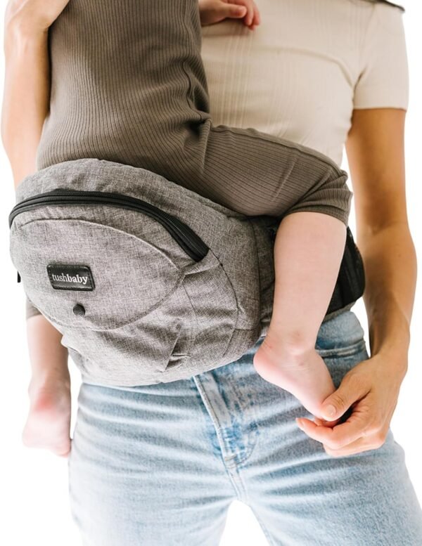 Tush Baby Belt – Marsupio ergonomico 0-36 mesi – Leggero e con 5 ampie tasche portaoggetti – Consigliato dai pediatri – Baby, Baby, con Memory Foam e Certificato di sicurezza