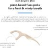 Filo interdentale a base vegetale The Humble Co. | Menta fresca | Ecologico, vegano per la tua igiene orale quotidiana, approvato dai dentisti - Rimuove la placca e dona una sensazione di freschezza (4 x 50p)