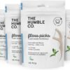 Filo interdentale a base vegetale The Humble Co. | Menta fresca | Ecologico, vegano per la tua igiene orale quotidiana, approvato dai dentisti - Rimuove la placca e dona una sensazione di freschezza (4 x 50p)
