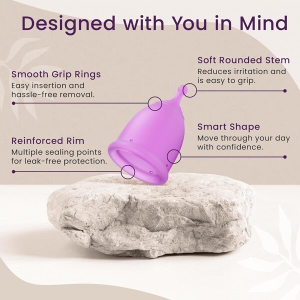 EcoBlossom - Set di 2 coppette mestruali riutilizzabili piccole