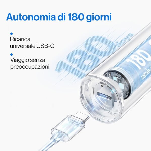 81XNKLylQRL._AC_SL1500_.jpg Usmile Y10 PRO Spazzolino elettrico intelligente, Spazzolino elettrico sonico per adulti, Spazzolino elettrico da viaggio ricaricabile con controllo della pressione, Durata della batteria di 6 mesi