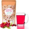 Bodyblooms Tisana Drenante e Snellente al Gusto Lampone | Infusi Pancia e Addome Donne/Uomini | Tè e Infusi Freddi e Caldi | Tisana Fredda e Calda | Infusi Freddi 100 g con Frutta in