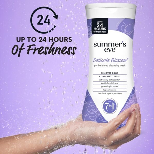 81amj1U4eVL._AC_SL1500_.jpg Detergente detergente Summer's Eve per pelli sensibili, Fiori delicati, 440 ml