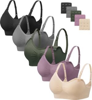 Reggiseni per allattamento Angelhood Reggiseno per maternità senza cuciture ultra comfort Bralette per gravidanza senza fili con reggiseno di estensione