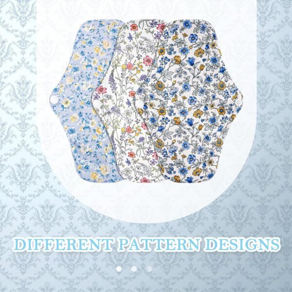 PHOGARY Fodere lavabili, Cuscinetti per incontinenza per donna, Protezione igienica lavabile riutilizzabile assorbente con 1 Borsa per il trasporto, 7 Pezzi