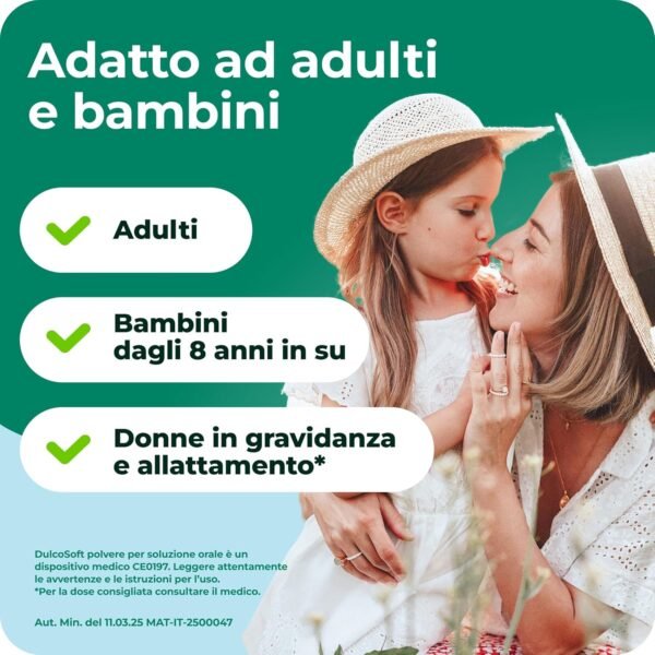 DulcoSoft Lassativo con Macrogol, Rimedi contro la Stitichezza per Adulti e Bambini – Senza Glutine, Senza Zucchero, Lassativo Delicato per Irregolarità Intestinali, Stitichezza (28 Bustine)
