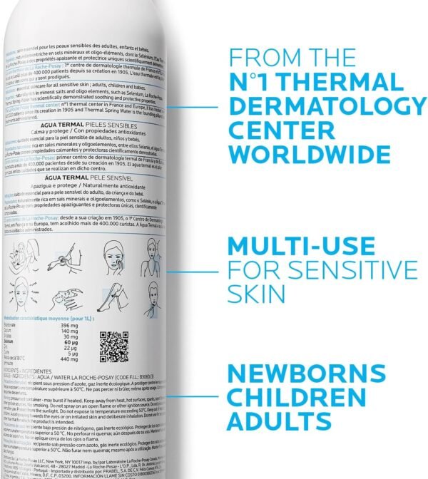 Acqua Termale Spray La Roche Posay per Pelli Sensibili, Lenisce e Protegge, Effetto Antiossidante, Pelle Sana e Morbida, Ricca di Sali Minerali e Oligoelementi, 300 ml