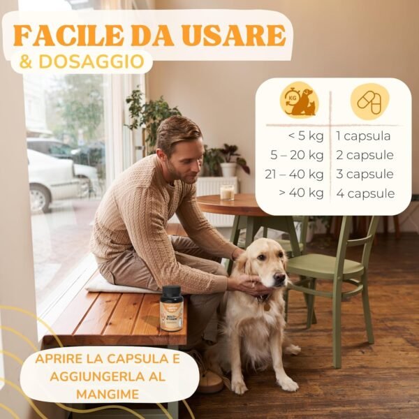 81k5virnMwL._AC_SL1500_.jpg Lamina Care - Multivitamine per cani e gatti per supportare il sistema immunitario, le articolazioni, le difese, la salute degli occhi, delle ossa, dei denti, del pelo e della pelle, Integratori per cani con vitamine ABCD ed E