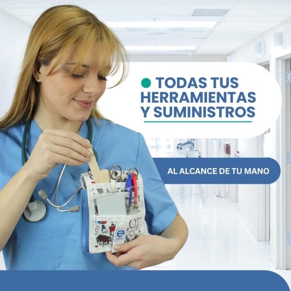 Accessori per organizer per infermiere ErenBros® con magneti – Tasca – Portapenne, veterinario, organizer per infermiere