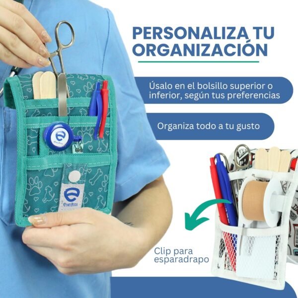 Accessori per organizer per infermiere ErenBros® con magneti – Tasca – Portapenne, veterinario, organizer per infermiere
