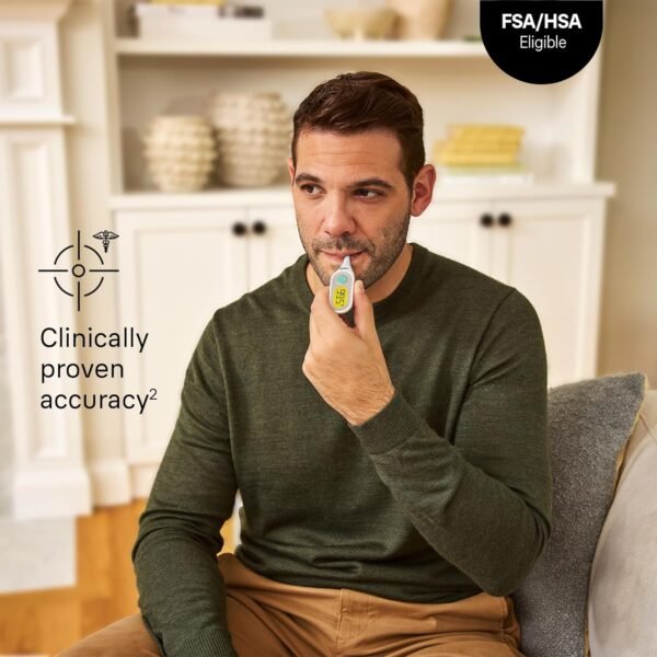 Braun Termometro digitale, clinicamente accurato, guida per la febbre codificata a colori per neonati, bambini e adulti, uso orale, rettale o ascellare, n. 1 marchio raccomandato da pediatri, idoneo