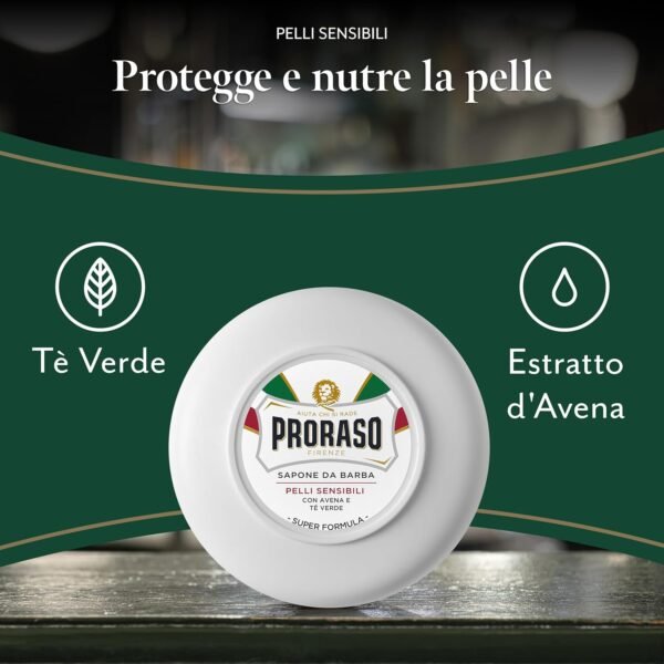 81qFv5FaqgL._AC_SL1500_.jpg Proraso Ciotola Sapone da Barba, Pelli Sensibili, 150 ml