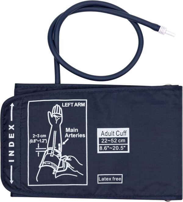 Misuratore di pressione arteriosa da braccio Leikedun 22-52 cm con connettore, braccialetto portatile per monitor della pressione arteriosa per anziani, macchina non inclusa