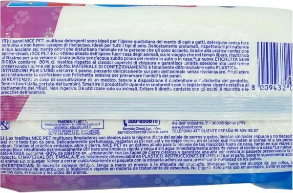 81sttTI1X3L._AC_SL1500_.jpg Nice Pet Salviette Detergenti Igienizzanti Multiuso per Cani e Gatti, Formulazione al Profumo di Muschio con Clorexidina, Confezione da 100 Salviettine Umidificate
