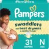 Pannolini Pampers Swaddlers Neonato - Taglia 0, 31 pezzi, Pannolini usa e getta ultra morbidi