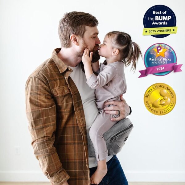 Tush Baby Belt – Marsupio ergonomico 0-36 mesi – Leggero e con 5 ampie tasche portaoggetti – Consigliato dai pediatri – Baby, Baby, con Memory Foam e Certificato di sicurezza