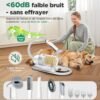 Gimars Aspirapeli per Cani 2.3L Kit 5 in 1 per Toelettatura Cani, Aspirapolvere per Animali Domestici con Spazzola, Forte Aspirazione 3 K/7 K/12 K Pa Tagliacapelli Elettrico Ultra Silenzioso per Gatti, Professionale