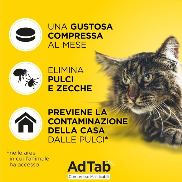 Compresse masticabili AdTab per gatti 2-8 kg - 3 compresse