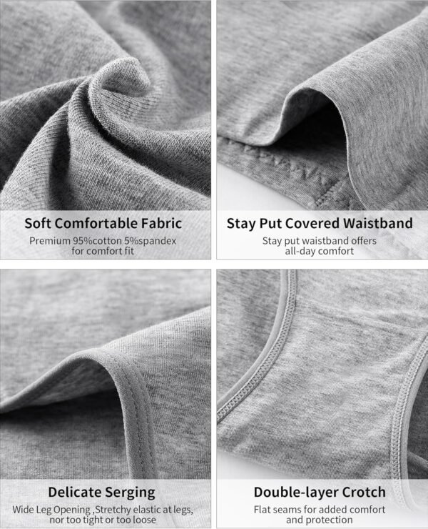 CULAYII Slip da donna a vita alta, in cotone, traspirante, copertura completa, post-partum