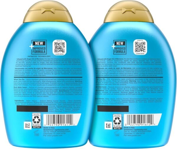Set shampoo e balsamo OGX Renewing + Argan Oil of Morocco, 375 ml (la confezione può variare), blu