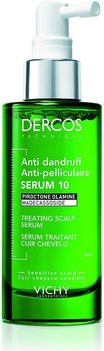 Vichy Dercos Serum 10 Siero antiforfora multi-benefici, riduce l'eccesso di sebo e meno irritazioni, per un cuoio capelluto più sano, con piroctone olamina, madecassoside e vitamina C 90 ml