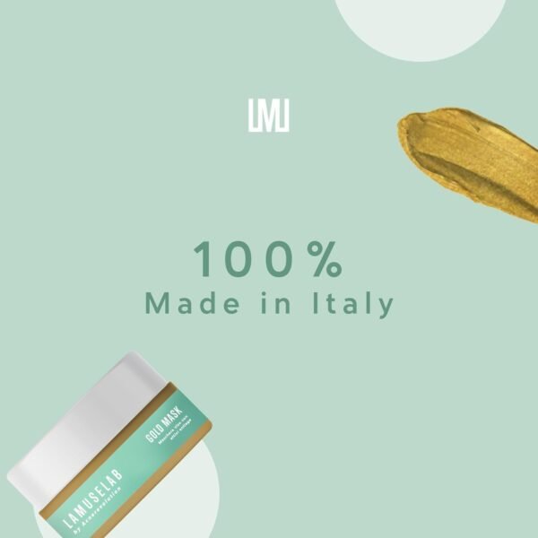 LAMUSELAB Gold Mask Maschera Viso Antietà con Trattamento Booster, Seboregolatore, Idratante e Protettivo, Sebonormalizzante 2 in1 100 ml