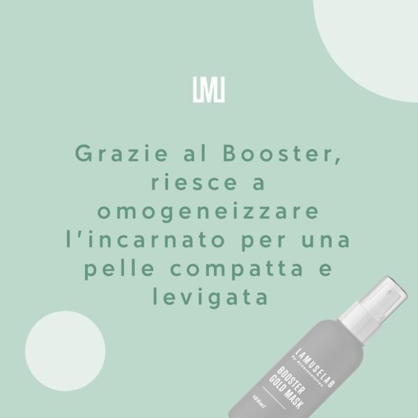 LAMUSELAB Gold Mask Maschera Viso Antietà con Trattamento Booster, Seboregolatore, Idratante e Protettivo, Sebonormalizzante 2 in1 100 ml