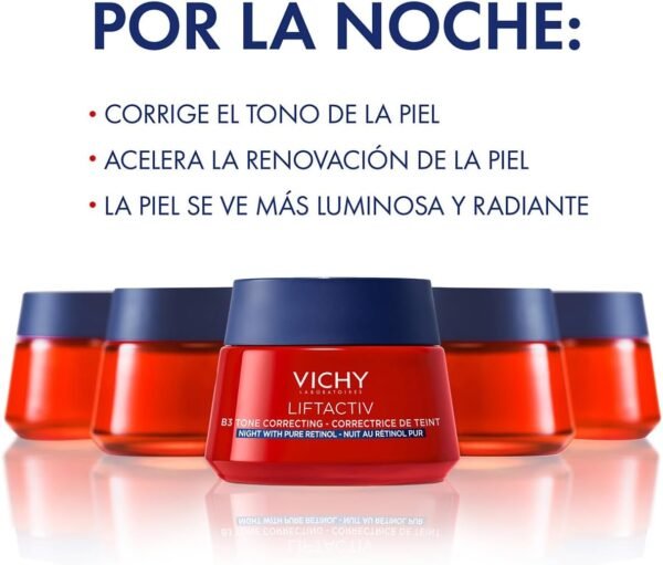 Vichy Liftactiv B3 Crema Notte Antimacchia per Pelli Mature, Pelle più Luminosa e Radiosa, Macchie Ridotte, Arricchita con Niacinamide e Retinolo, 50 ml