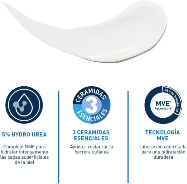 CeraVe lozione idratante intensiva per pelli molto secche, azione lenitiva, sollievo immediato dal prurito con 3 ceramidi essenziali, idrourea e burro di karitè, 8 oz