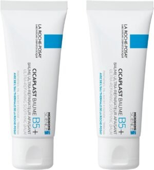 La Roche-Posay Cicaplast Baume B5+ Balsamo Riparatore Viso e Corpo Pelli secche e sensibili Pantenolo Madecassoside [Pack of 2] 40 ml