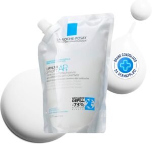 61ZRYAEs2YL._AC_SL1500_.jpg La Roche-Posay Lipikar Syndet AP+ Ricarica, Ricarica Gel Doccia Corpo, Adatto a Pelle Atopica, Ultra-Delicato, Effetto Lenitivo, Formula con Aqua Posae Filiformis, Burro di Karité, Niacinamide, 400 ml