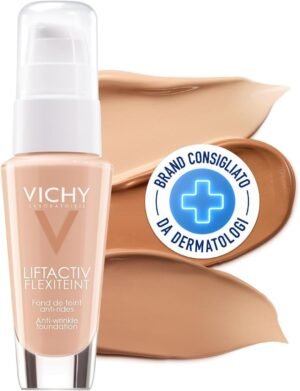 61eQj2uv56L._AC_SL1500_.jpg Vichy Liftactiv Flexiteint Fondotinta Liftante, Pelle Luminosa e Linfatica Arricchita con Collagyl, Ramnose e Acqua Vulcanica di Vichy, Tonalità 25, 30ml